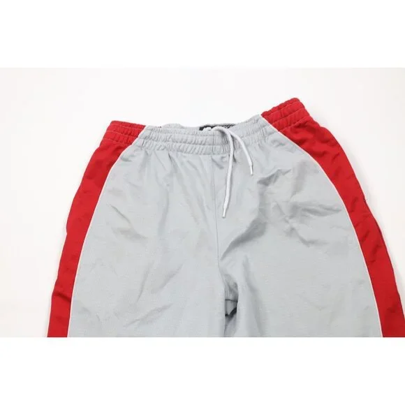 Vintage 90s Starter Mens Large Color Block Knit Wide Leg Sweatpants Pants Gray